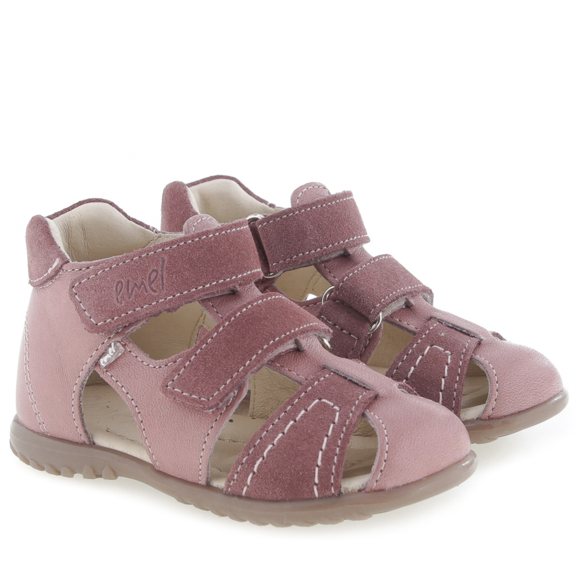 Ankara Roczki® różowe sandały dziecięce ze skóry naturalnej - ES 2437-34 zdjęcie 1
