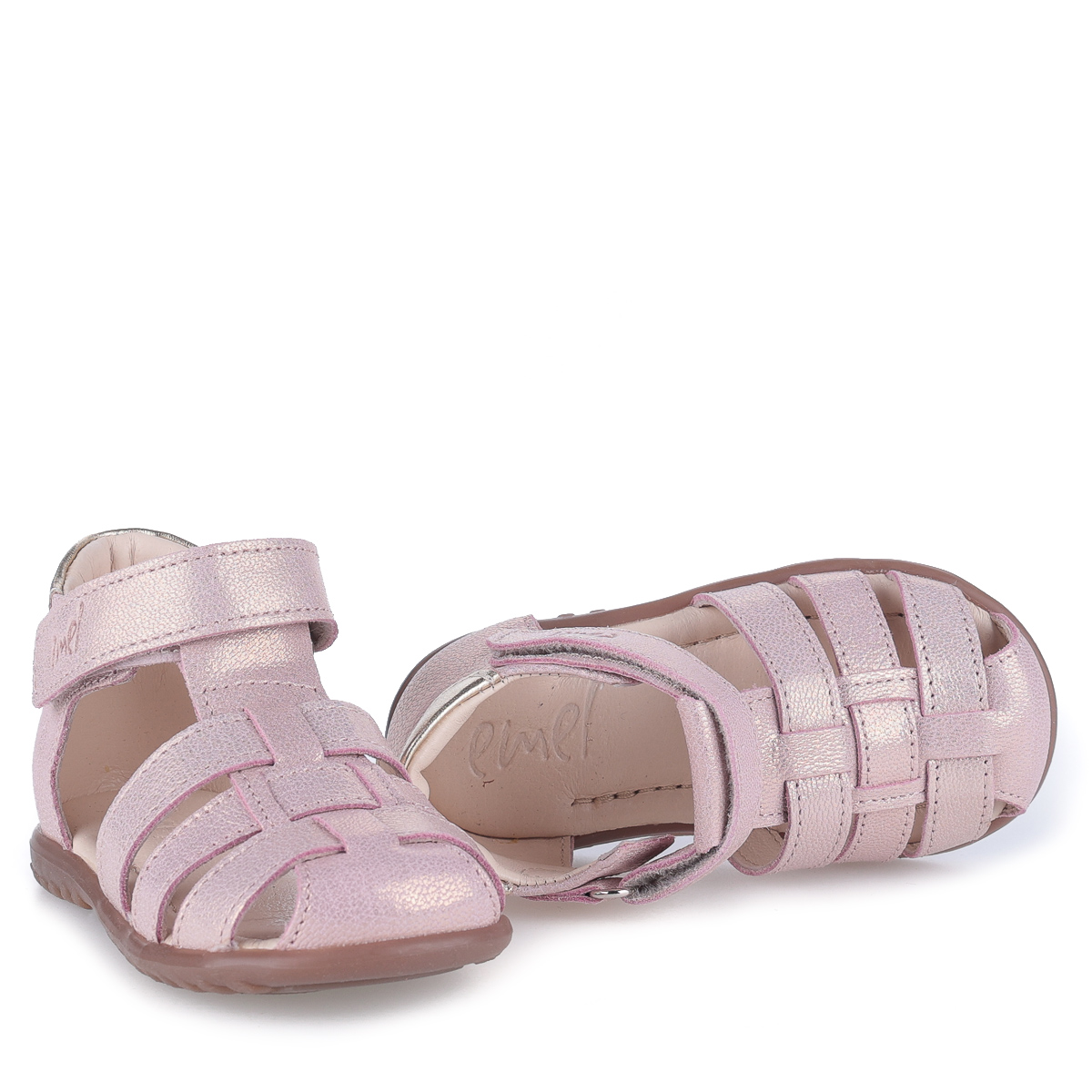 Panama Roczki® różowe sandały dziecięce ze skóry naturalnej - ES 1078-46 zdjęcie 1