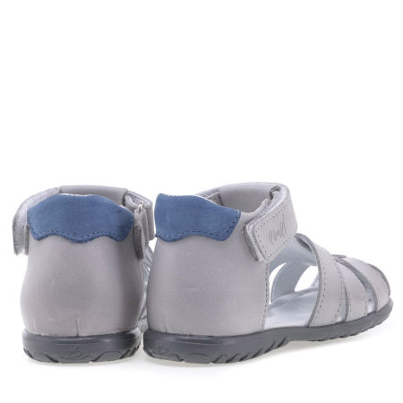 Panama Roczki® szare sandały dziecięce ze skóry naturalnej - E 1078-32 zdjęcie 4