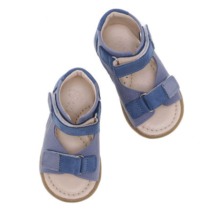 Malibu Roczki® niebieskie sandały dziecięce ze skóry naturalnej  - ES 2435-9 zdjęcie 3