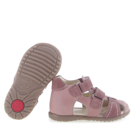 Ankara Roczki® różowe sandały dziecięce ze skóry naturalnej - ES 2437-34 zdjęcie 3