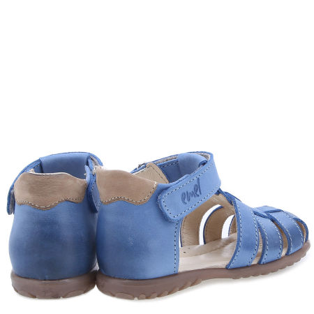 Panama Roczki® niebieskie sandały dziecięce ze skóry naturalnej - ES 1078-4 zdjęcie 3