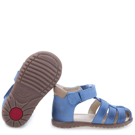Panama Roczki® niebieskie sandały dziecięce ze skóry naturalnej - ES 1078-4 zdjęcie 4