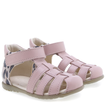 Panama Roczki® różowe sandały dziecięce ze skóry naturalnej - ES 1078A-3 zdjęcie 2