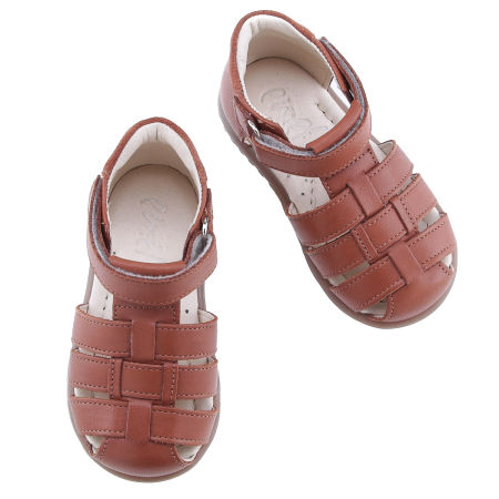 Panama Roczki® brązowe sandały dziecięce ze skóry naturalnej - ES 1078-40 zdjęcie 4