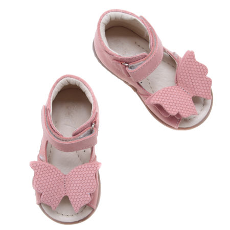 Malaga Roczki® różowe sandały dziecięce ze skóry naturalnej - ES 2428E zdjęcie 1