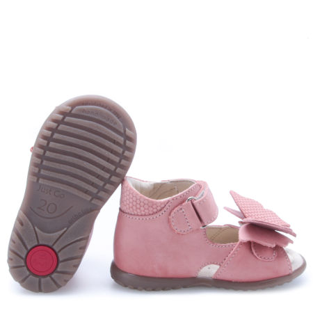 Malaga Roczki® różowe sandały dziecięce ze skóry naturalnej - ES 2428E zdjęcie 4