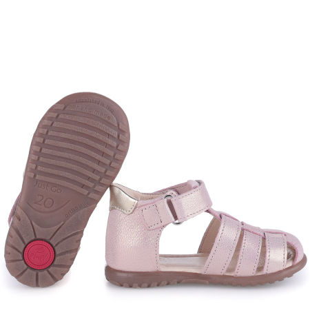 Panama Roczki® różowe sandały dziecięce ze skóry naturalnej - ES 1078-46 zdjęcie 3