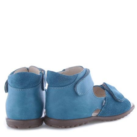 Malaga Roczki® niebieskie sandały dziecięce ze skóry naturalnej - ES 2428D-3 zdjęcie 3