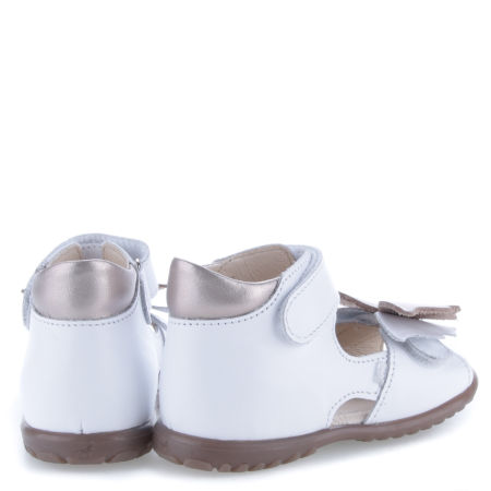 Malaga Roczki® białe sandały dziecięce ze skóry naturalnej - ES 2428E-3  zdjęcie 2