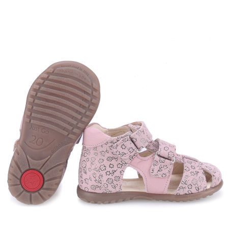 Ankara Roczki® różowe sandały dziecięce ze skóry naturalnej - ES 2437E-5 zdjęcie 3