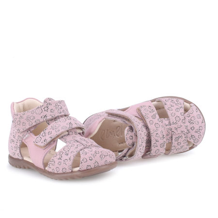 Ankara Roczki® różowe sandały dziecięce ze skóry naturalnej - ES 2437E-5 zdjęcie 4