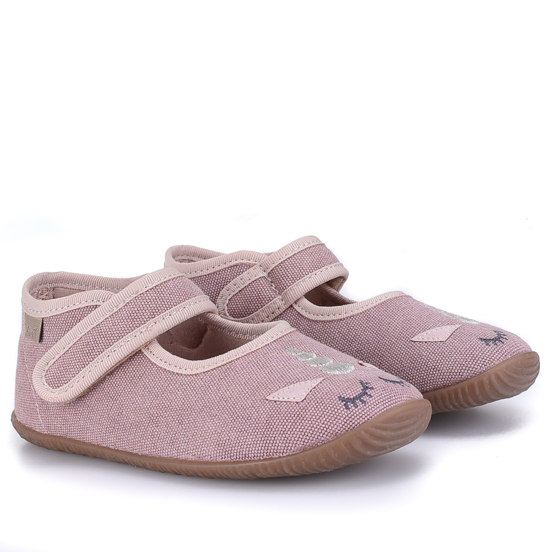 Kapcie Barefoot dla dzieci różowe z jednorożcem zdjęcie 1