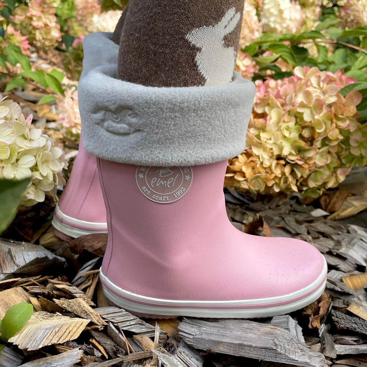 ocieplacze szare do kaloszy dla dzieci