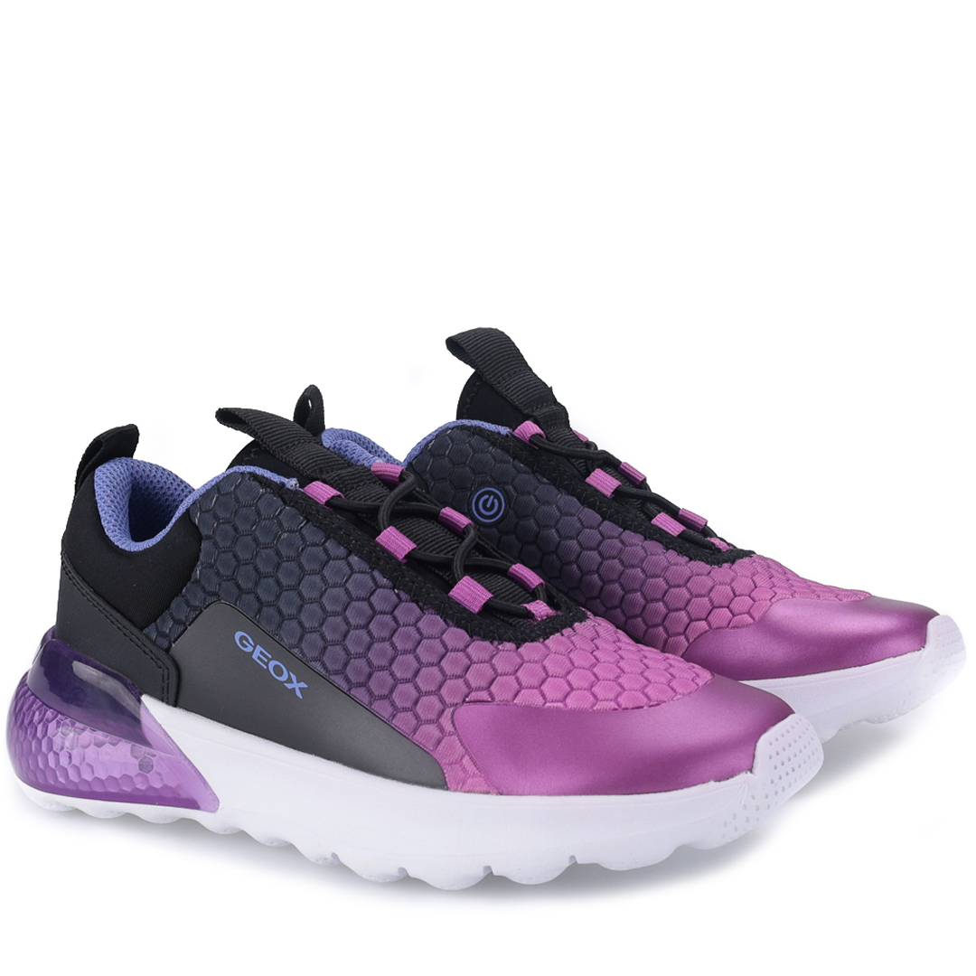 Geox sneakersy J Activart Illiminus fioletowe sportowe buty dziecięce zdjęcie 1