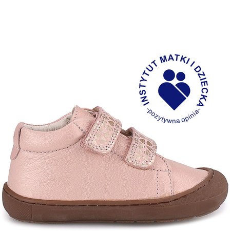 Lima barefoot różowe trampki dziecięce ze skóry naturalnej