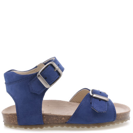 Santorini niebieskie sandały dziecięce ze skóry naturalnej