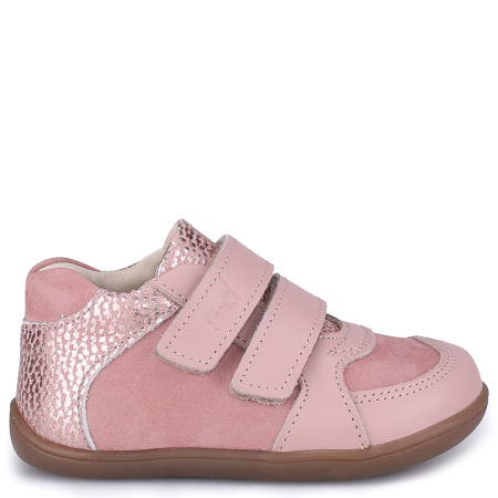 Rio barefoot różowe trzewiki dziecięce ze skóry naturalnej