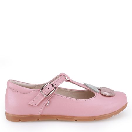 Lorena różowe baleriny dziecięce ze skóry naturalnej