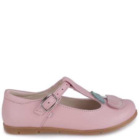 Lorena różowe baleriny dziecięce ze skóry naturalnej