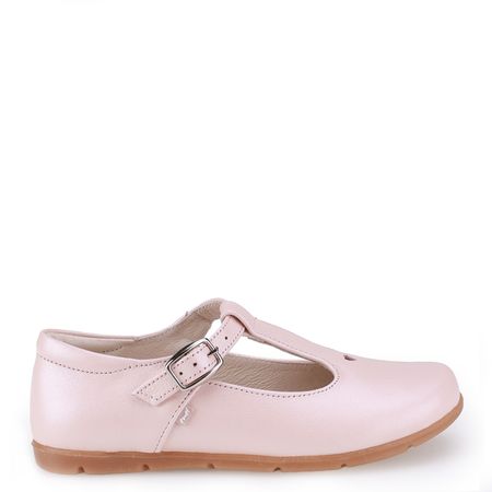 Lorena perłowe baleriny dziecięce ze skóry naturalnej