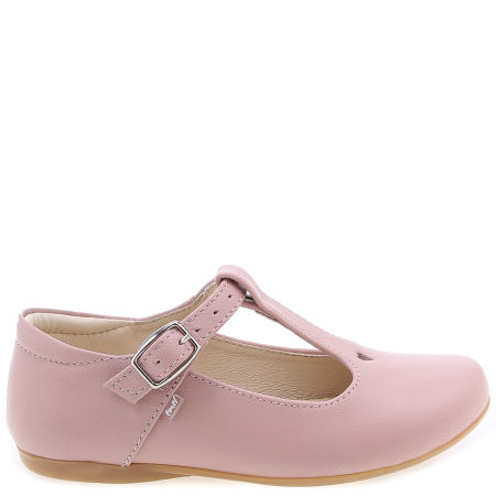Lorena różowe baleriny dziecięce ze skóry naturalnej