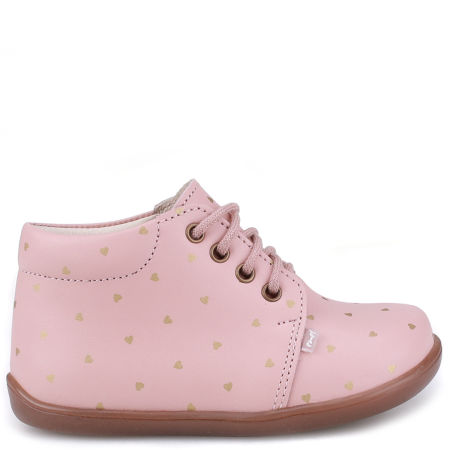 Arno barefoot różowe trzewiki dziecięce ze skóry naturalnej