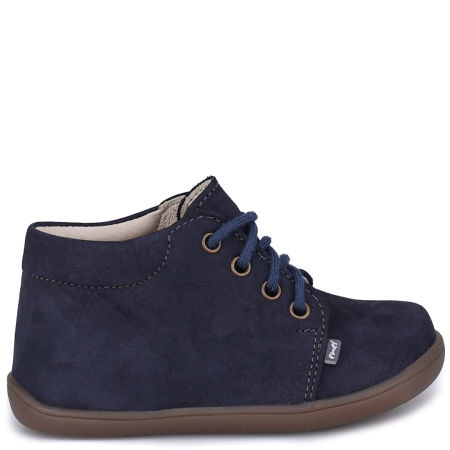 Arno barefoot granatowe trzewiki dziecięce ze skóry naturalnej