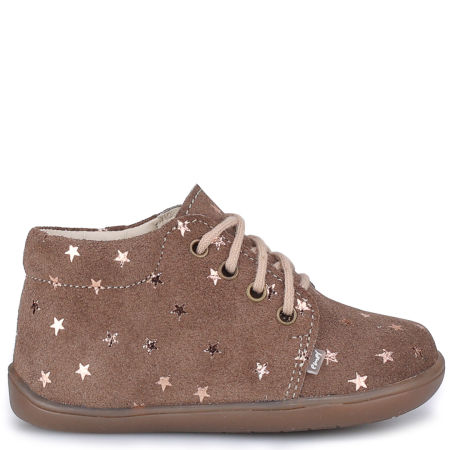 Arno barefoot beżowe trzewiki dziecięce ze skóry naturalnej