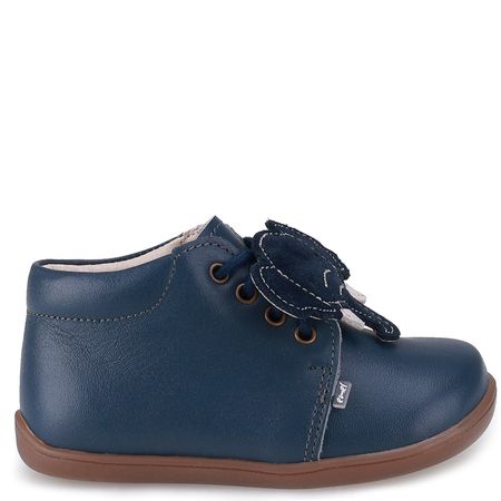 Arno barefoot granatowe trzewiki dziecięce ze skóry naturalnej ze słonikiem