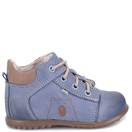 Boston Roczki® niebieskie trzewiki dziecięce ze skóry naturalnej