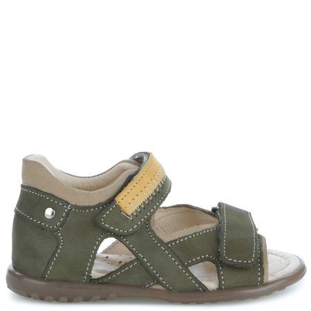 Acapulco Roczki® zielone sandały dziecięce ze skóry naturalnej