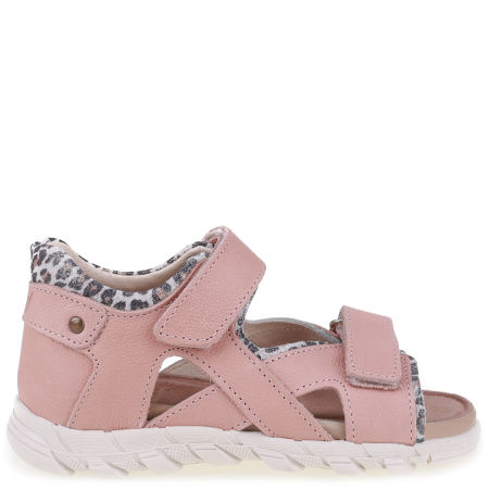 Cancun brzoskwiniowe sandały dziecięce ze skóry naturalnej