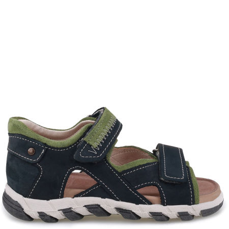 Cancun granatowe sandały dziecięce ze skóry naturalnej
