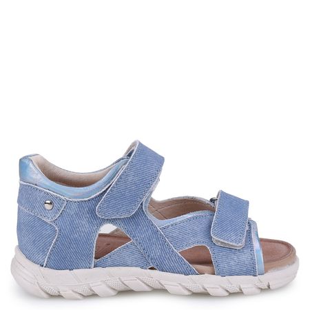 Cancun niebieskie sandały dziecięce ze skóry naturalnej