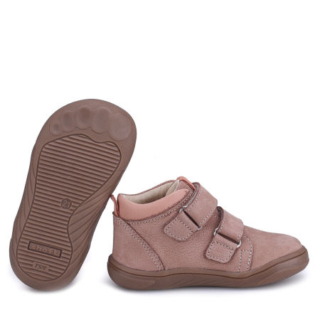 Gobi barefoot beżowe trampki dziecięce ze skóry naturalnej zdjęcie 2