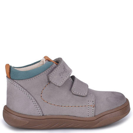 Gobi barefoot szare trampki dziecięce ze skóry naturalnej