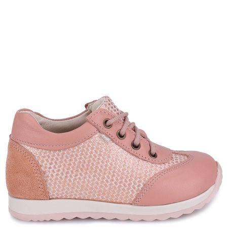 Forest brzoskwiniowe trampki dziecięce ze skóry naturalnej