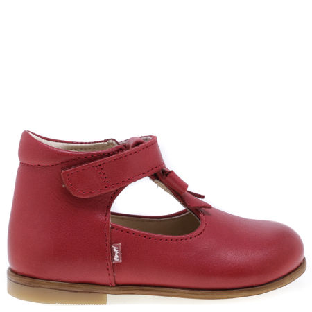 Bari Roczki® czerwone baleriny dziecięce ze skóry naturalnej