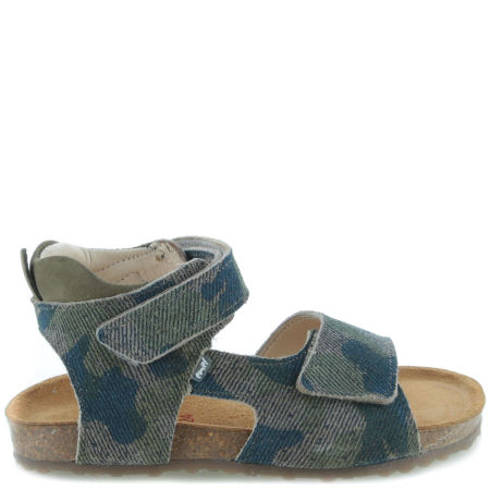 California zielone sandały dziecięce ze skóry naturalnej