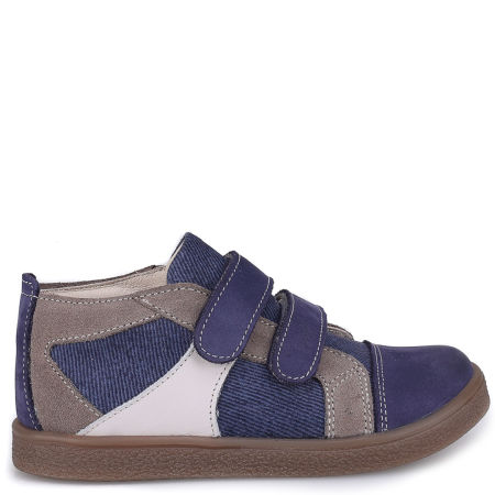 Harvey niebieskie trampki dziecięce ze skóry naturalnej
