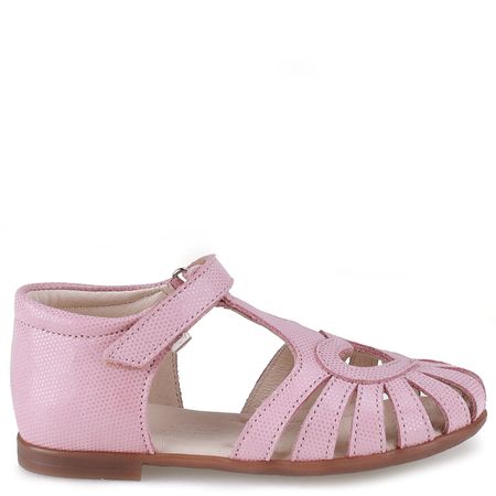 Santana różowe sandałki dziecięce ze skóry naturalnej