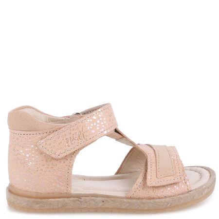 Florida brzoskwiniowe sandały dziecięce ze skóry naturalnej