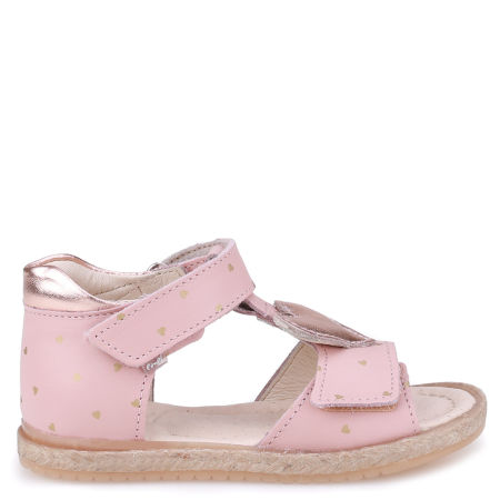 Florida różowe sandały dziecięce ze skóry naturalnej