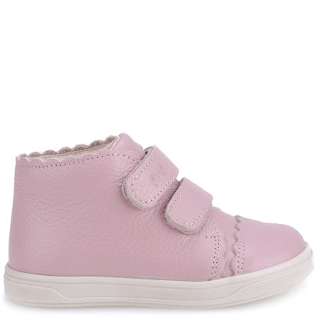 Amsterdam różowe trzewiki dziecięce ze skóry naturalnej