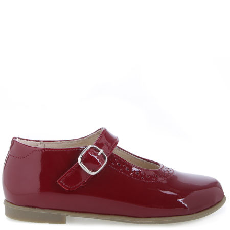 Bella czerwone baleriny dziecięce ze skóry naturalnej