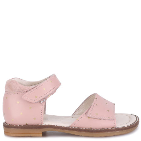 Positano różowe sandały dziecięce ze skóry naturalnej