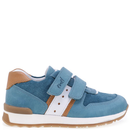 Hamburg niebieskie trampki dziecięce ze skóry naturalnej