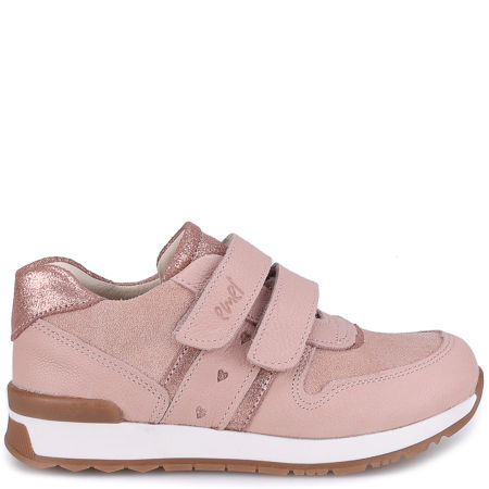 Hamburg różowe trampki dziecięce ze skóry naturalnej