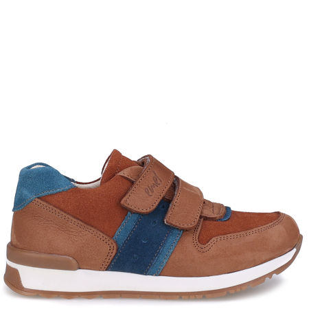 Hamburg brązowe trampki dziecięce ze skóry naturalnej